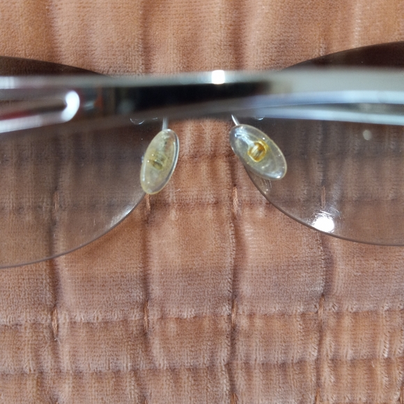 Celine Rimless Sunglasses with Light Blue Gradient Lenses and Silver Temples
